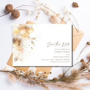 Reserve A Data Casamento Floral Romântico Elegante