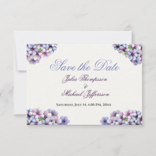 Reserve A Data Casamento Floral Romântico Poético Lilac Watercolo