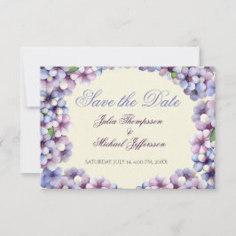 Reserve A Data Casamento Floral Romântico Poético Lilac Watercolo