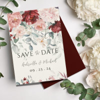 Casamento Floral Rosa Bege Borgonha