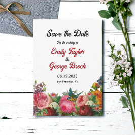 Reserve A Data Casamento Floral Russo do Jardim Botânico Blush Bl
