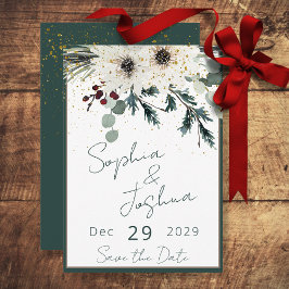 Reserve A Data Casamento Floral Rustic Berries Winter