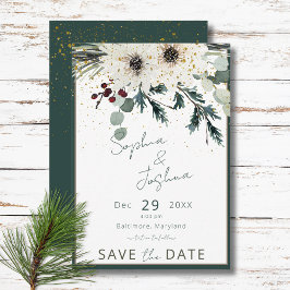 Reserve A Data Casamento Floral Rustic Berries Winter