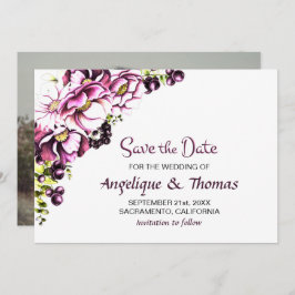 Reserve A Data Casamento Floral Rustic Pink