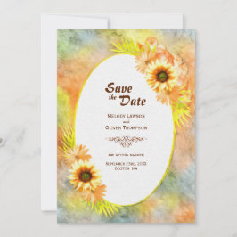 Reserve A Data Casamento Floral Rustic Sunflower