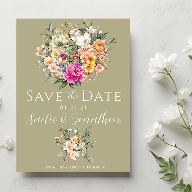 Reserve A Data Casamento Floral Sage Green (Criador carregado)