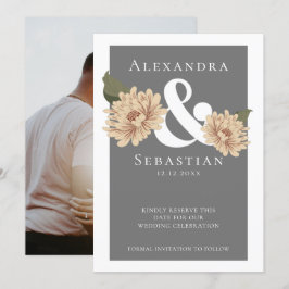 Reserve A Data Casamento Floral Simples Elegante Salvar A Data