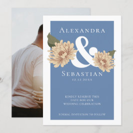 Reserve A Data Casamento Floral Simples Elegante Salvar A Data