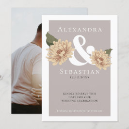 Reserve A Data Casamento Floral Simples Elegante Salvar A Data