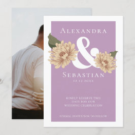 Reserve A Data Casamento Floral Simples Elegante Salvar A Data