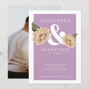 Reserve A Data Casamento Floral Simples Elegante Salvar A Data