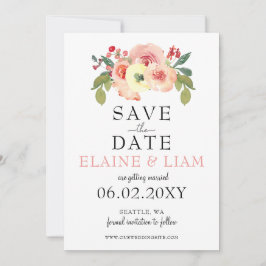 Reserve A Data Casamento Floral Vanilla Blush Salvar data