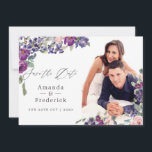 Reserve A Data Casamento Floral Violeta e Ameixa<br><div class="desc">Elegante cartão magnético de casamento floral violeta e ameixa com tons de verde-sage e rosa desbotado,  projetado para ser personalizado rápida e facilmente de acordo com os detalhes do seu evento.</div>