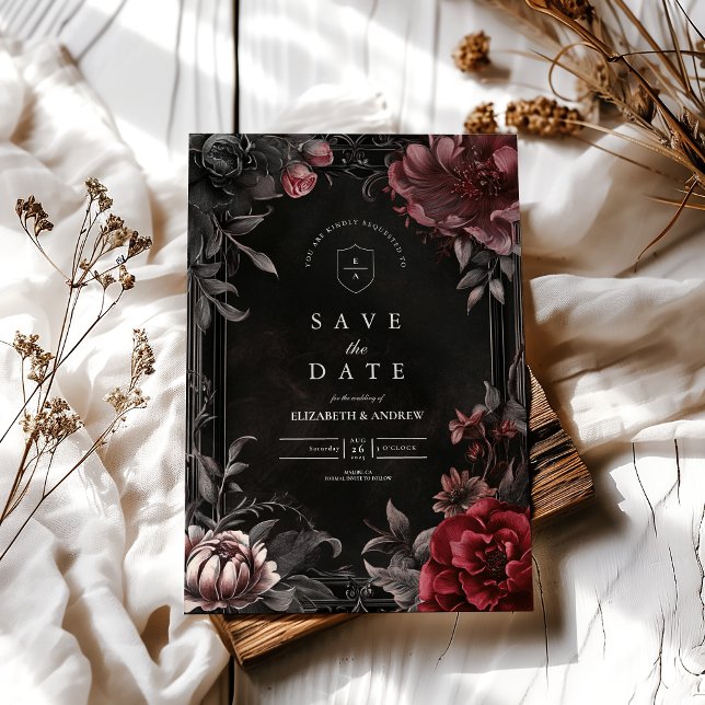 Reserve A Data Casamento Floral Vitoriano Art Nouveau (Criador carregado)