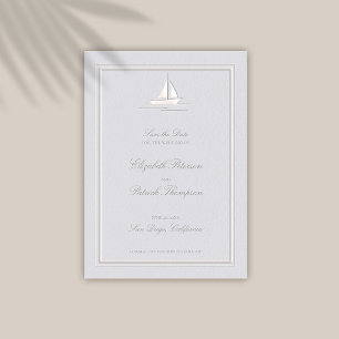 Reserve A Data Casamento Formal De Barcos De Frame Embalados Faux