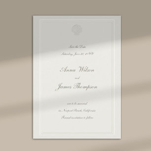 Reserve A Data Casamento Formal Náutico de Conchas Marinhas Ecru