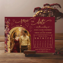 Casamento Foto & Calendário Boho Flores Silvestres
