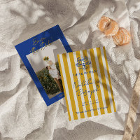 Casamento Foto Italiano Amarelo Azul Manuscrito