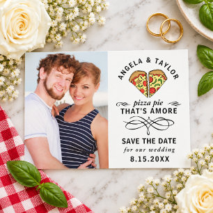 Reserve A Data Casamento Foto Tipografia Preta Pizza Amore Modern
