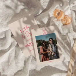 Reserve A Data Casamento Fotográfico Brilhante Branca Moderno