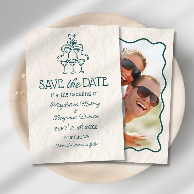 Reserve A Data Casamento Fotográfico da Torre de Champanhe Desenh (Criador carregado)