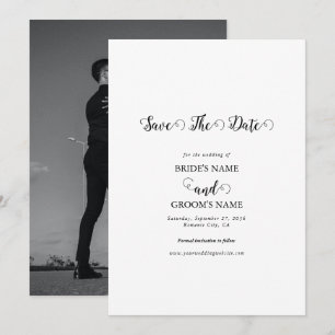 Reserve A Data Casamento Fotográfico de Casal Moderno com Letra B