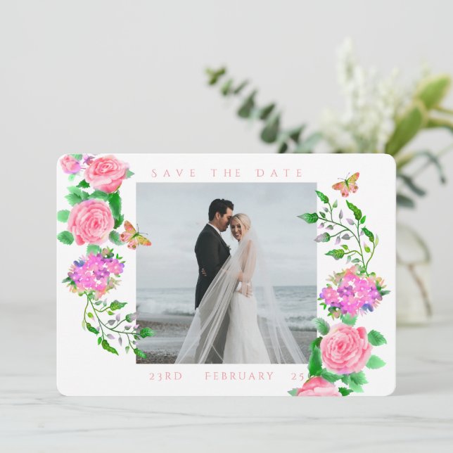 Reserve A Data Casamento Fotográfico de Rosa Rosa Rosa Rosa Rosa  (Em pé/Frente)