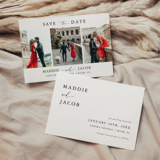 Reserve A Data Casamento Fotográfico do Script 3 Moderno Elegante