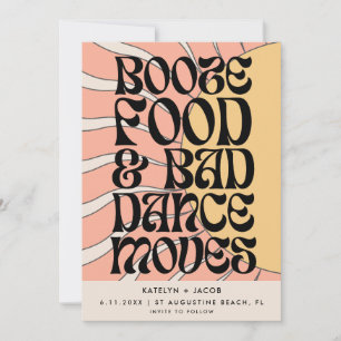 Reserve A Data Casamento Fotográfico engraçado de Groovy