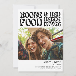 Reserve A Data Casamento Fotográfico Engraçado do Retro aos 70 an