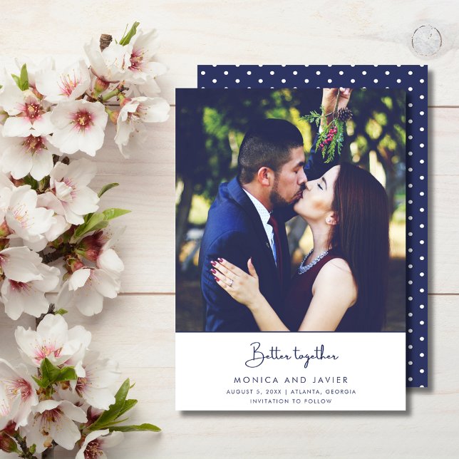 Reserve A Data Casamento Fotográfico Melhor Junto (Better Together Photo Wedding Save The Date)