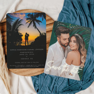 Reserve A Data Casamento Fotográfico Neon Script Salvar a Data