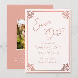 Reserve A Data Casamento Fotográfico Pink Pink com Deco de Arte M