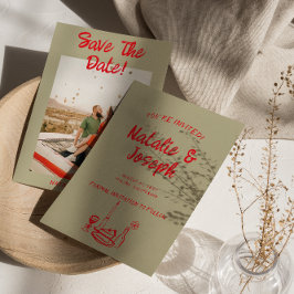 Reserve A Data Casamento Fotográfico Simples Desenhado Pela Mão V