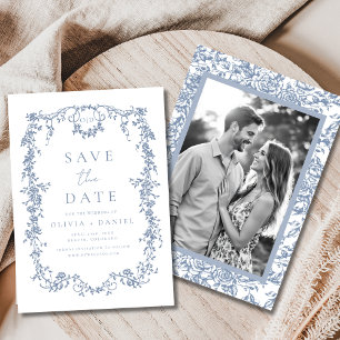 Reserve A Data Casamento Francês de Dusty Floral Dusty Vitoriano