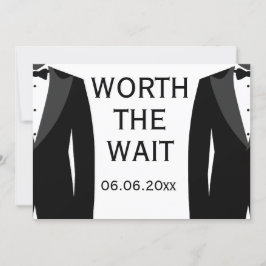 Reserve A Data Casamento Gay Preto e Branco Vale a Espera