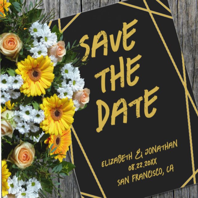 Reserve A Data Casamento Geométrico (Criador carregado)