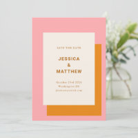 Casamento Geométrico Moderno Salva A Data Cor De R