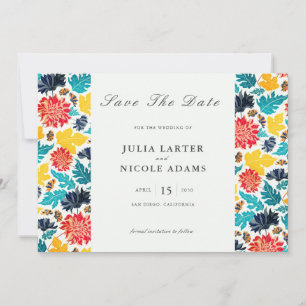 Reserve A Data Casamento Girassóis Aquarela Amarela Azul Natural