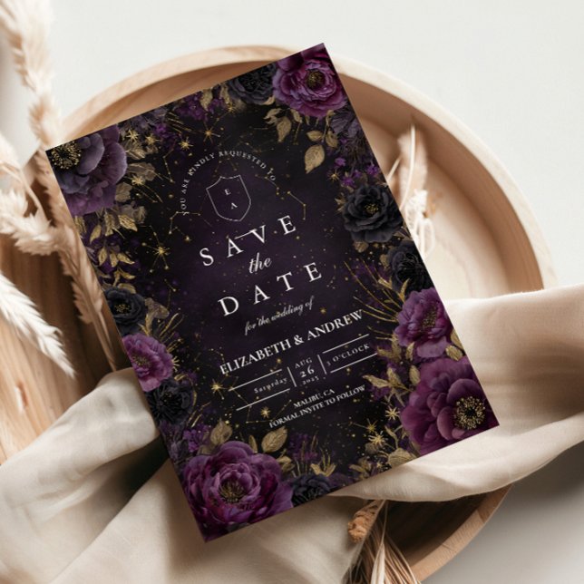 Reserve A Data Casamento Gótico da Galáxia da Meia-Noite Roxa (Criador carregado)