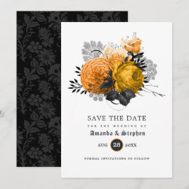 Reserve A Data Casamento Gótico Vintage Salve a Data