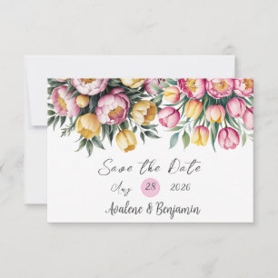 Reserve A Data Casamento Harmonia Floral Vibrante