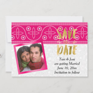 Reserve A Data Casamento Hindu Indiano Foto Salvar a Data