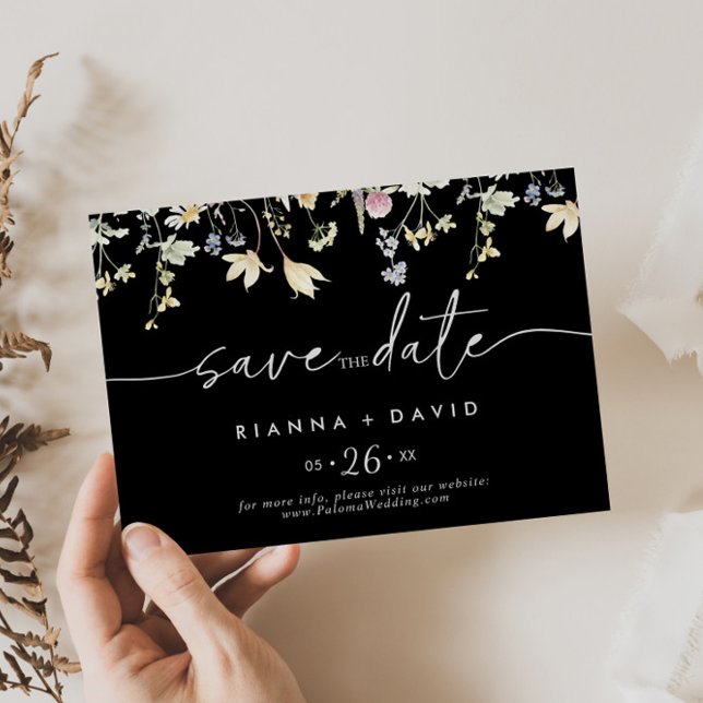 Reserve A Data Casamento Horizontal Floral de Boho de Multicolora (Criador carregado)