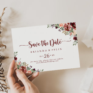Reserve A Data Casamento Horizontal Floral Rustic Summer