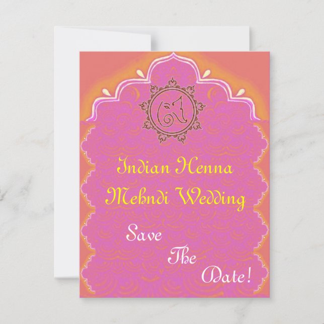 Reserve A Data casamento índio henna mehndi (Frente)