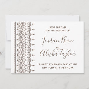 Reserve A Data Casamento índio Mehendi Salve a data hamsa Henna