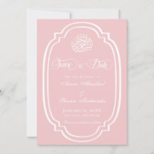 Casamento Islâmico Elegante Minimalista Rosa