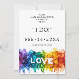 Reserve A Data 🌈 🐦 Casamento LGBTQ Pintado Com Amor 