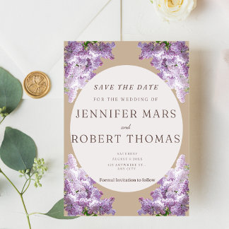 Reserve A Data Casamento Lilac e Beige